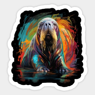 Walrus Rainbow Sticker